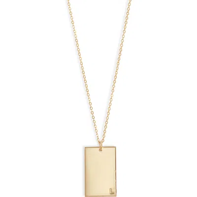 Set & Stones Goldie Initial Tag Pendant Necklace In Gold/l