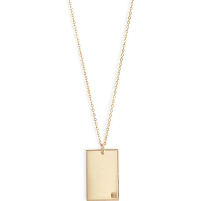 Set & Stones Goldie Initial Tag Pendant Necklace In Gold/m