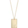 Set & Stones Goldie Initial Tag Pendant Necklace In Gold/n