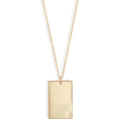 Set & Stones Goldie Initial Tag Pendant Necklace In Gold/n