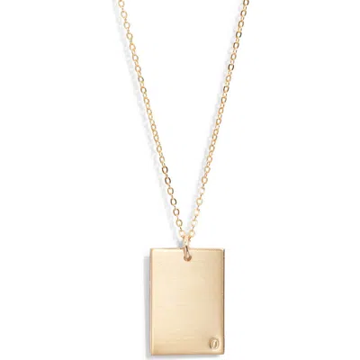 Set & Stones Goldie Initial Tag Pendant Necklace In Gold/o
