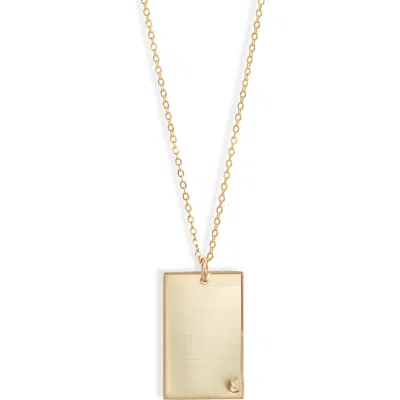 Set & Stones Goldie Initial Tag Pendant Necklace In Gold/s