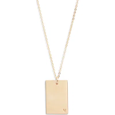 Set & Stones Goldie Initial Tag Pendant Necklace