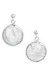 Set & Stones Gracie Freshwater Pearl Drop Earrings In Silver