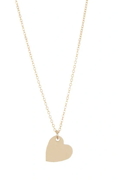 Set & Stones Heart Pendant Necklace In Gold