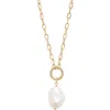 Set & Stones James Baroque Pearl Necklace In Gold