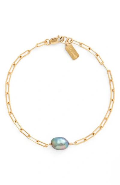 Set & Stones Jewellea Freshwater Pearl Bracelet In Gold