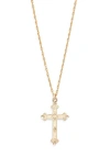 Set & Stones Julian Cross Pendant Necklace In Gold