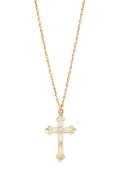 Set & Stones Julian Cross Pendant Necklace In Gold