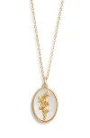 Set & Stones Katrina Birth Flower Pendant Necklace In Gold