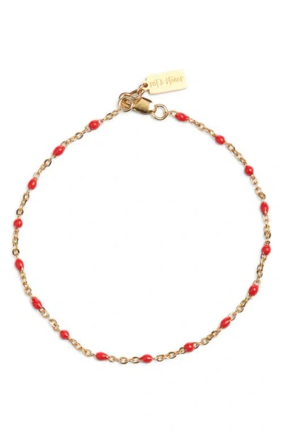 Set & Stones Kaz Bracelet In Gold/red