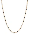 Set & Stones Kaz Bead Station Necklace In Gold/black