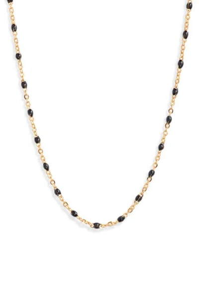 Set & Stones Kaz Bead Station Necklace In Gold/black