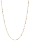 Set & Stones Kaz Bead Station Necklace In Gold/white
