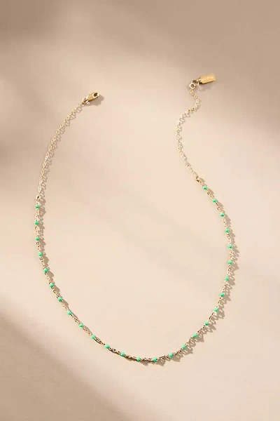 Set & Stones Kaz Beaded Necklace In Green
