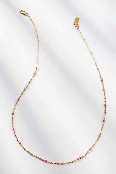 Set & Stones Kaz Beaded Necklace In Pink