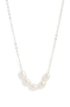 Set & Stones Landon Freshwater Pearl Pendant Necklace In Metallic