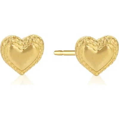 Set & Stones Leigh Heart Studs In Gold