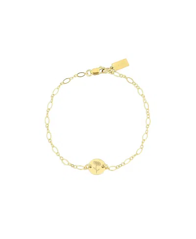 Set & Stones Lily Birth Flower Bracelet In Gold