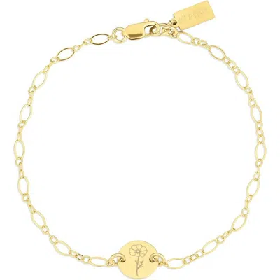 Set & Stones Lily Birth Flower Bracelet In Gold