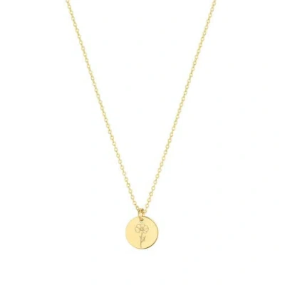 Set & Stones Lily Birth Flower Necklace In White
