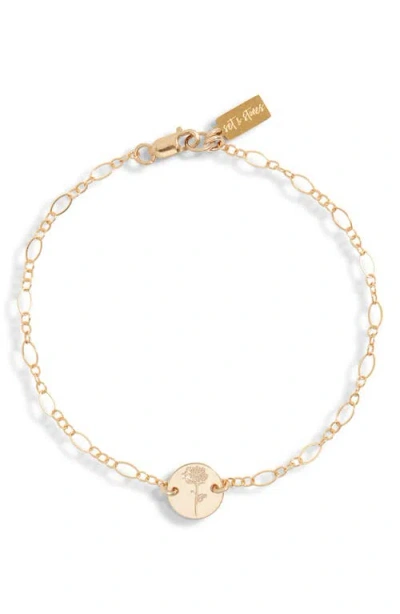 Set & Stones Lily Birth Flower Pendant Bracelet