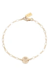Set & Stones Lily Birth Flower Pendant Bracelet