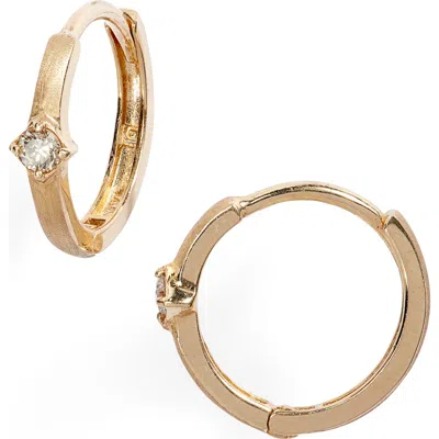 Set & Stones Lima Diamond Huggie Hoop Earrings In Gold