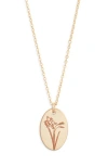 Set & Stones Louise Birth Flower Necklace In Gold