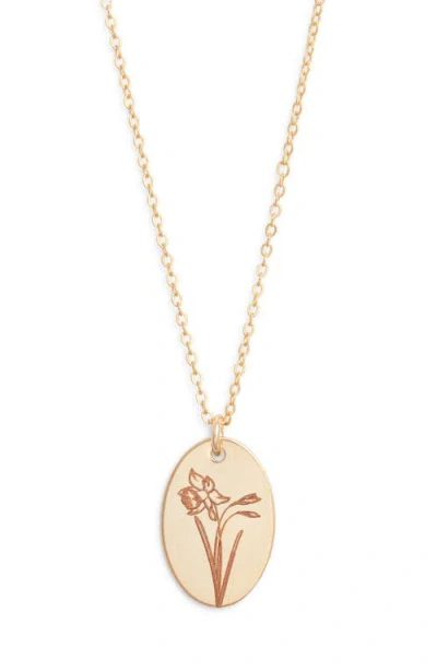 Set & Stones Louise Birth Flower Necklace In Gold
