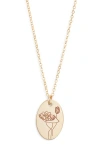 Set & Stones Louise Birth Flower Necklace In Gold