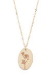 Set & Stones Louise Birth Flower Necklace In Gold