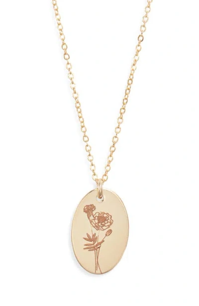 Set & Stones Louise Birth Flower Necklace In Gold
