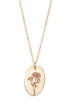 Set & Stones Louise Birth Flower Necklace In Gold