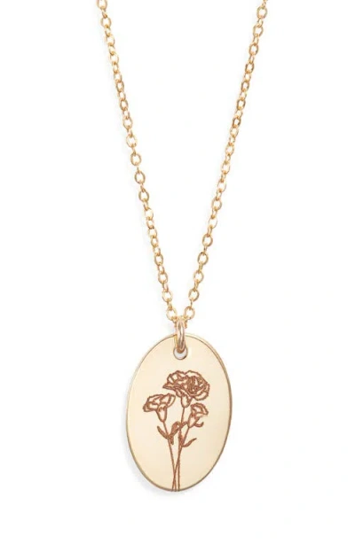 Set & Stones Louise Birth Flower Necklace In Gold
