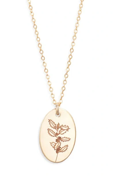 Set & Stones Louise Birth Flower Necklace In Gold
