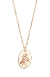 Set & Stones Louise Birth Flower Necklace In Gold