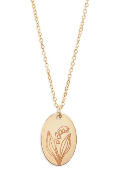Set & Stones Louise Birth Flower Necklace In Gold