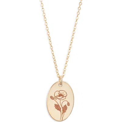 Set & Stones Louise Birth Flower Necklace In Gold