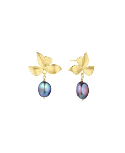 Set & Stones Maeve Pearl Drop Earrings In Gold