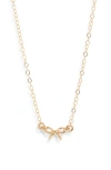 Set & Stones Maggie Bow Pendant Necklace In Gold
