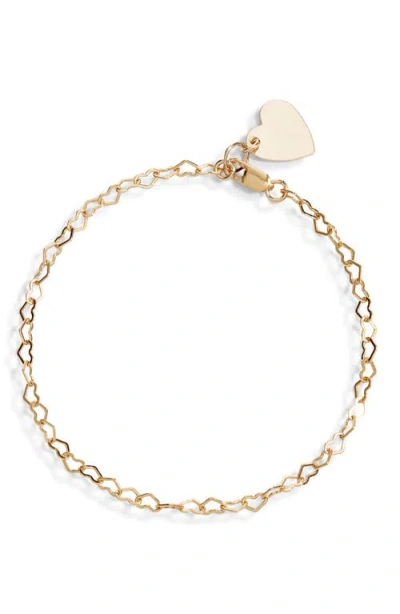 Set & Stones Mandy Heart Charm Bracelet In Gold