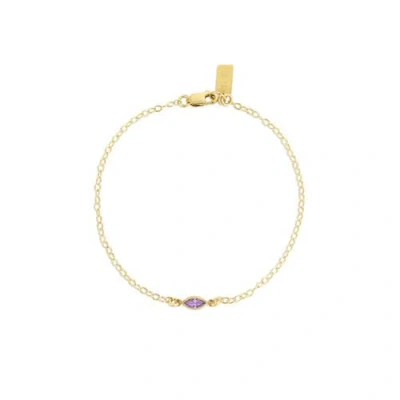 Set & Stones Marquise Birthstone Bracelet In Gold