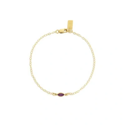 Set & Stones Marquise Birthstone Bracelet In Gold