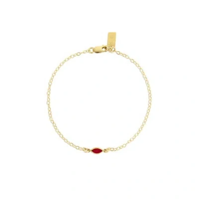 Set & Stones Marquise Birthstone Bracelet In Gold