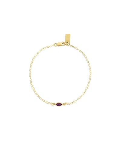 Set & Stones Marquise Birthstone Bracelet In Gold
