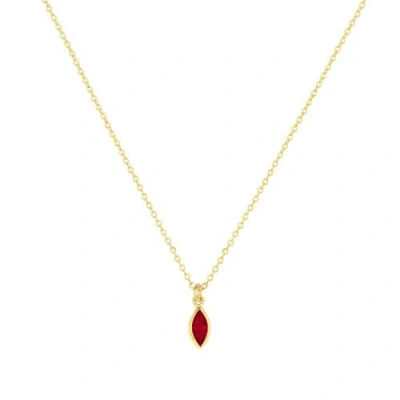 Set & Stones Marquise Birthstone Charm Necklace In Gold