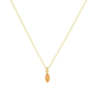 Set & Stones Marquise Birthstone Charm Necklace