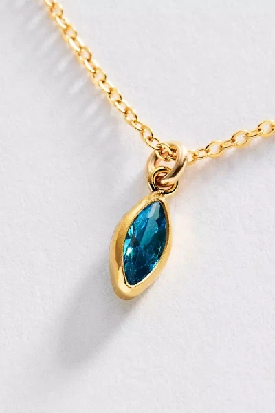 Set & Stones Marquise Birthstone Charm Necklace In Transparent