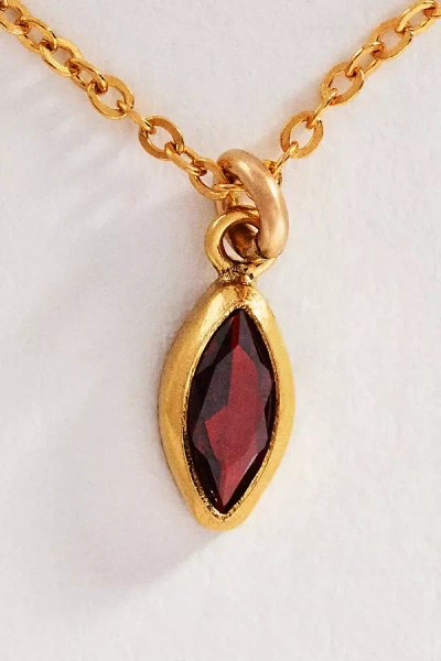 Set & Stones Marquise Birthstone Charm Necklace In Multi